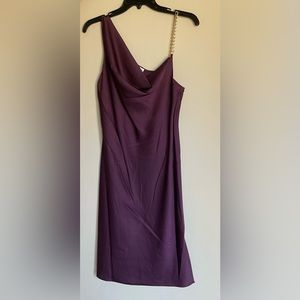 Purple Satin Sleeveless Chain dress Medium Size